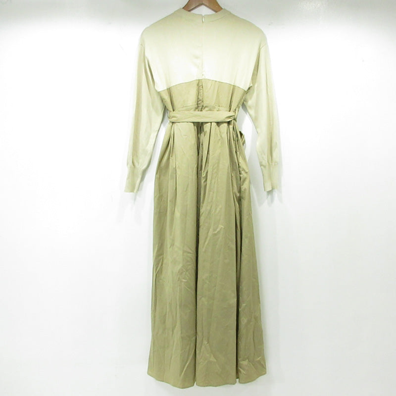 CLANE | クラネ RAP DESIGN DOCKING ONE PIECE ラップデザインドッキング ワンピース 12112-5022 ブラウン×ベージュ サイズ：2【三重本店】