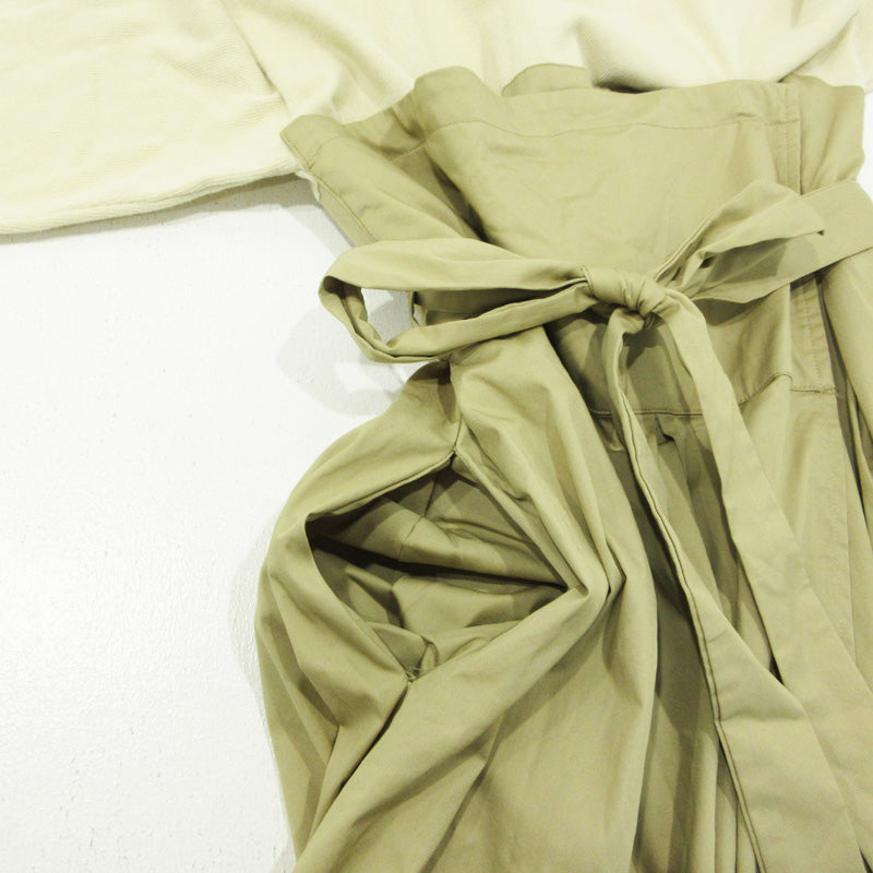 CLANE | クラネ RAP DESIGN DOCKING ONE PIECE ラップデザインドッキング ワンピース 12112-5022 ブラウン×ベージュ サイズ：2【三重本店】