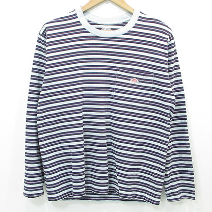 Danton | ダントン ロゴワッペン総柄長袖Tシャツ ボーダー柄 長袖Ｔシャツ ブルー×パープル マルチカラー サイズ：40【三重本店】