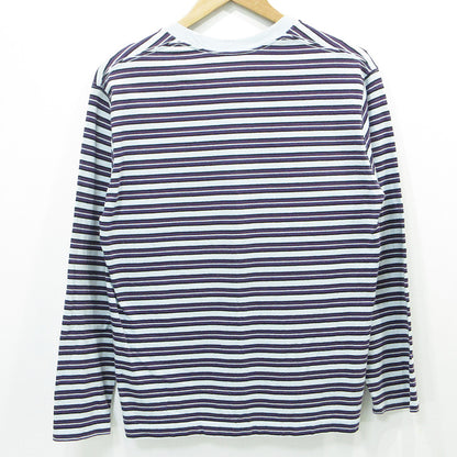 Danton | ダントン ロゴワッペン総柄長袖Tシャツ ボーダー柄 長袖Ｔシャツ ブルー×パープル マルチカラー サイズ：40【三重本店】