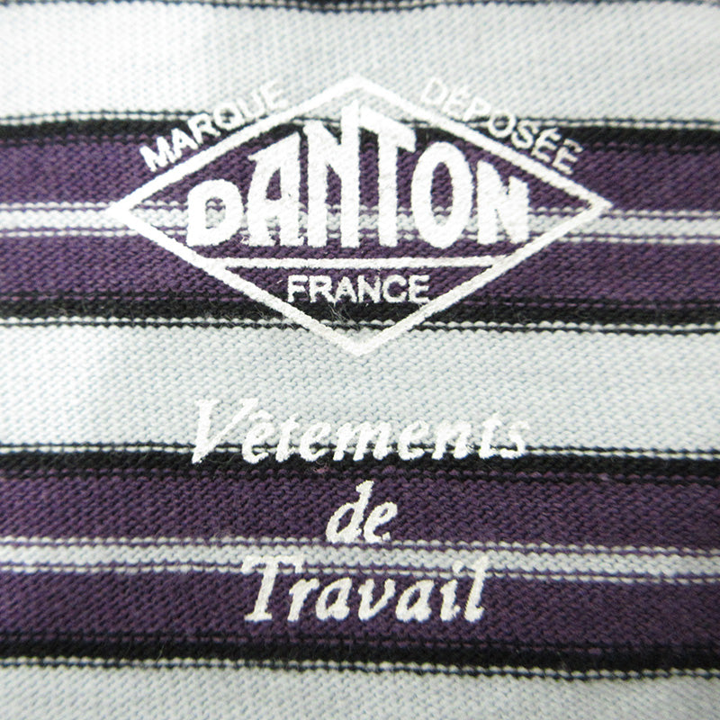 Danton | ダントン ロゴワッペン総柄長袖Tシャツ ボーダー柄 長袖Ｔシャツ ブルー×パープル マルチカラー サイズ：40【三重本店】