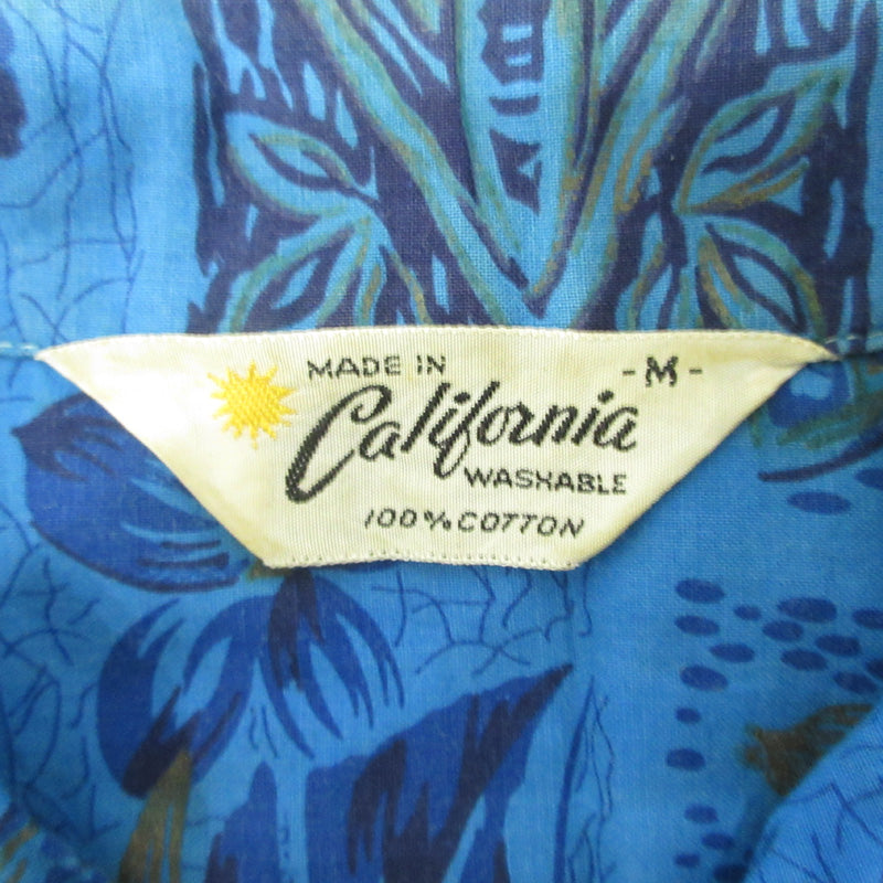 OLD | オールド MADE IN CALIFORNIA | カリフォルニア アロハシャツ ハワイアンシャツ 総柄半袖シャツ その他トップス ブルー サイズ：M【三重本店】