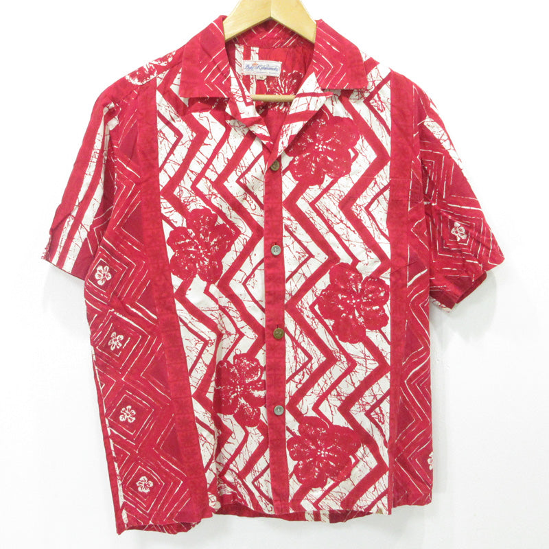 KAHANAMOKU | カハナモク 60s ハワイアンシャツ アロハシャツ 総柄半袖シャツ その他トップス レッド サイズ：M【三重本店】
