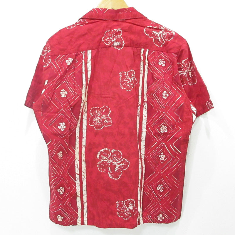KAHANAMOKU | カハナモク 60s ハワイアンシャツ アロハシャツ 総柄半袖シャツ その他トップス レッド サイズ：M【三重本店】