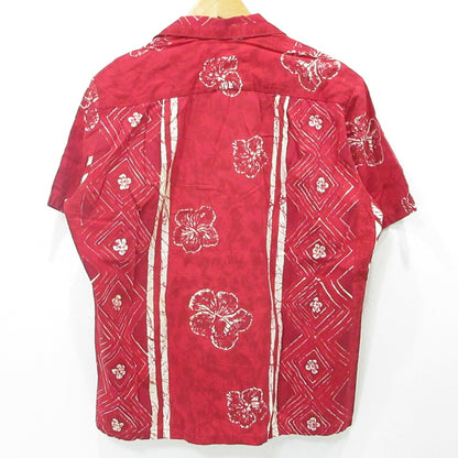 KAHANAMOKU | カハナモク 60s ハワイアンシャツ アロハシャツ 総柄半袖シャツ その他トップス レッド サイズ：M【三重本店】