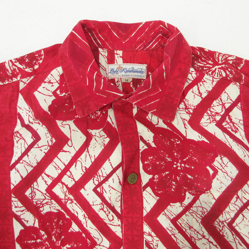 KAHANAMOKU | カハナモク 60s ハワイアンシャツ アロハシャツ 総柄半袖シャツ その他トップス レッド サイズ：M【三重本店】