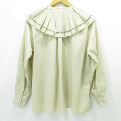 ハシゴレースビッグカラーシャツ ブラウス ME23SS-004SH ベージュ サイズ：FreeSize【三重本店】