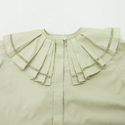ハシゴレースビッグカラーシャツ ブラウス ME23SS-004SH ベージュ サイズ：FreeSize【三重本店】