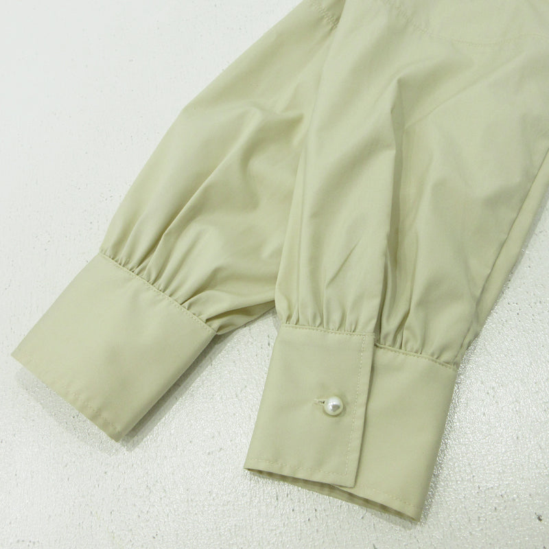 ハシゴレースビッグカラーシャツ ブラウス ME23SS-004SH ベージュ サイズ：FreeSize【三重本店】