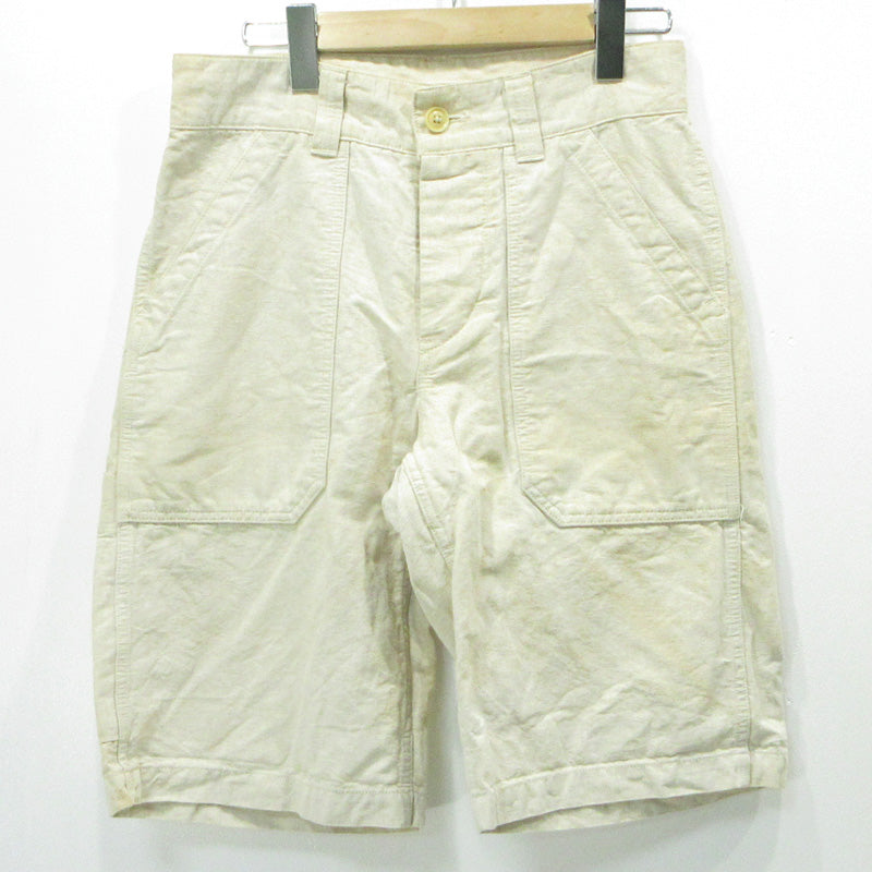 Nigel Cabourn | ナイジェルケーボン コットンリネン ショートパンツ 8010051605 ベージュ系 アイボリー サイズ：30【三重本店】