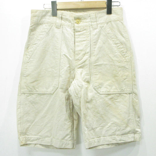 Nigel Cabourn | ナイジェルケーボン コットンリネン ショートパンツ 8010051605 ベージュ系 アイボリー サイズ：30【三重本店】