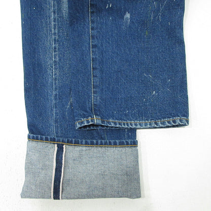Yohji Yamamoto POUR HOMME | ヨウジヤマモトプールオム 12oz DENIM PAINT SPLATTERED JEANS ペイント加工ボタンフライ デニムパンツ HJ-P95-027 ブルー サイズ：2【三重本店】