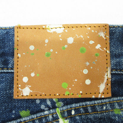 Yohji Yamamoto POUR HOMME | ヨウジヤマモトプールオム 12oz DENIM PAINT SPLATTERED JEANS ペイント加工ボタンフライ デニムパンツ HJ-P95-027 ブルー サイズ：2【三重本店】