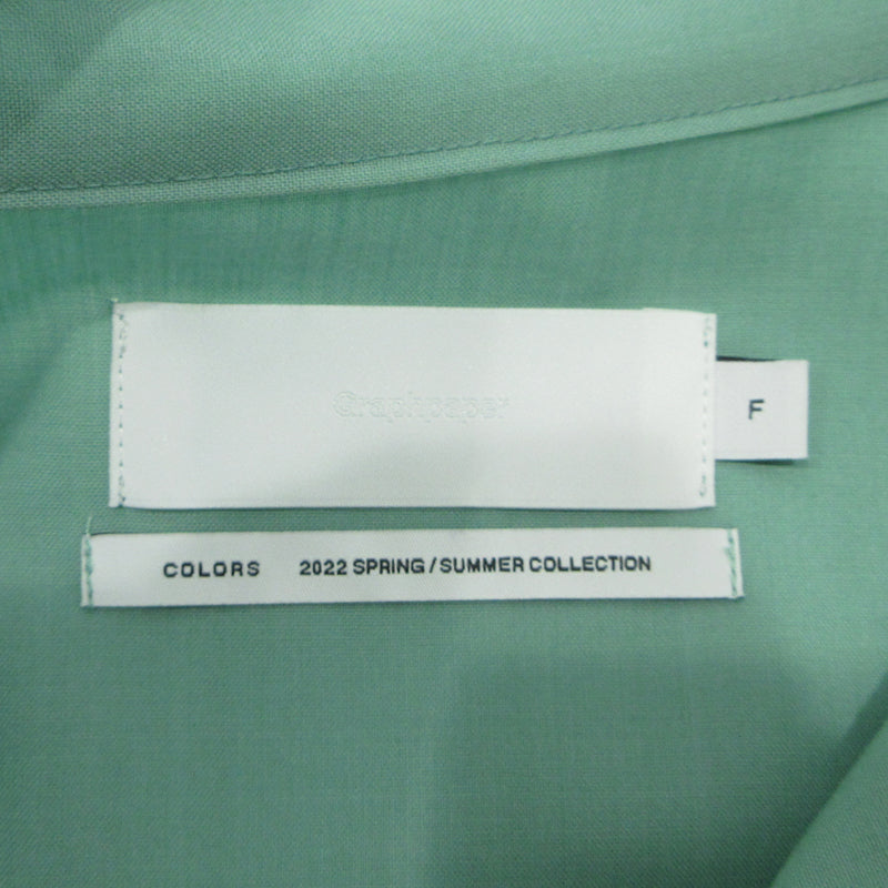 Graphpaper | グラフペーパー Fine Wool Tropical Oversized Dolman Dress ワンピース GL221-60203 グリーン サイズ：FreeSize【三重本店】