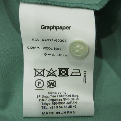 Graphpaper | グラフペーパー Fine Wool Tropical Oversized Dolman Dress ワンピース GL221-60203 グリーン サイズ：FreeSize【三重本店】