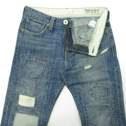 Levi's | リーバイス 523 1976復刻 リペア加工 USED加工ジップフライ デニムパンツ LH523-0035 ブルー サイズ：32【三重本店】