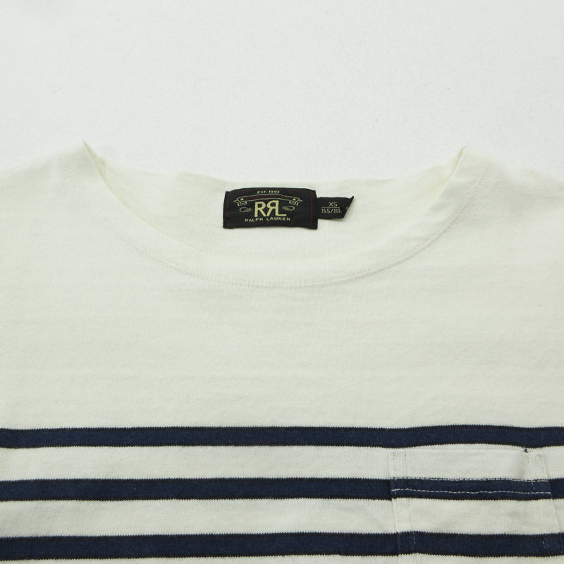 RRL(RALPH LAUREN) | ダブルアールエルラルフローレン 半袖Ｔシャツ ホワイト×ネイビー サイズ：XS【三重本店】