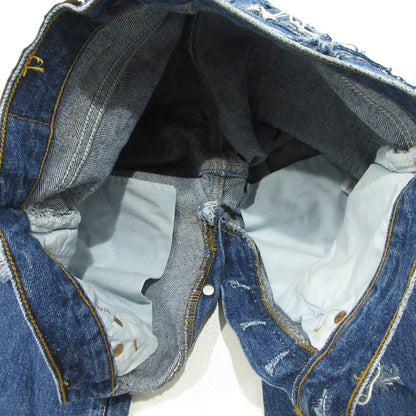 Levi's | リーバイス Lot. 501 90s 米国製 イレギュラー品 ダメージ加工 USED加工ボタンフライ デニムパンツ 42428-3 ブルー インディゴ サイズ：28【三重本店】