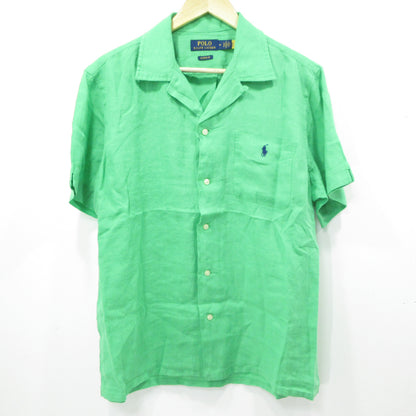 POLO RALPH LAUREN | ポロ・ラルフローレン リネン ショートスリーブ シャツ 半袖シャツ グリーン サイズ：M【三重本店】