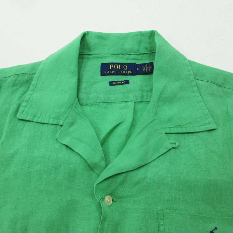 POLO RALPH LAUREN | ポロ・ラルフローレン リネン ショートスリーブ シャツ 半袖シャツ グリーン サイズ：M【三重本店】