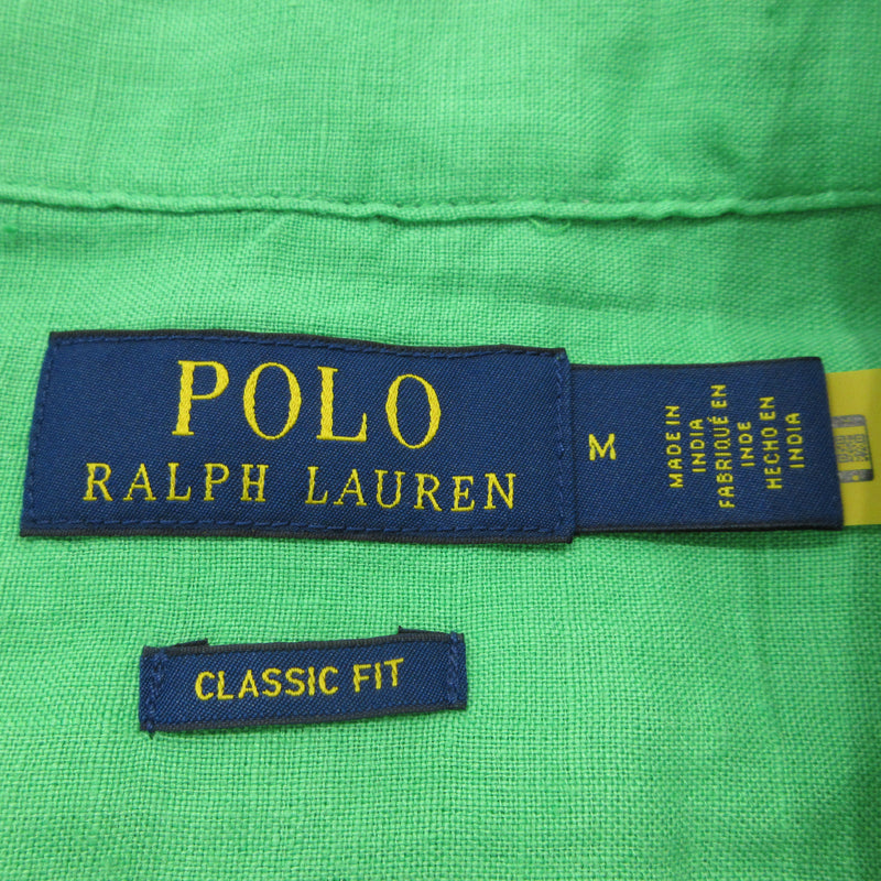 POLO RALPH LAUREN | ポロ・ラルフローレン リネン ショートスリーブ シャツ 半袖シャツ グリーン サイズ：M【三重本店】