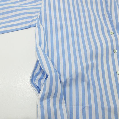 UNMINOU | アンミヌ ストライプシャツワンピース 総柄長袖ワンピース ワンピース NH-016 ブルー×ホワイト サイズ：FreeSize【三重本店】