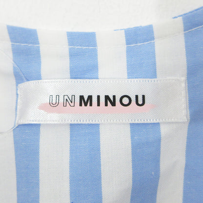 UNMINOU | アンミヌ ストライプシャツワンピース 総柄長袖ワンピース ワンピース NH-016 ブルー×ホワイト サイズ：FreeSize【三重本店】