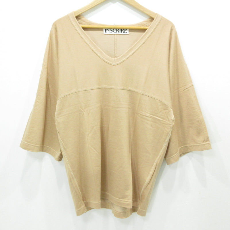 INSCRIRE｜アンスクリア 半袖Ｔシャツ 12ISS-CUT11 ベージュ サイズ：FreeSize【三重本店】