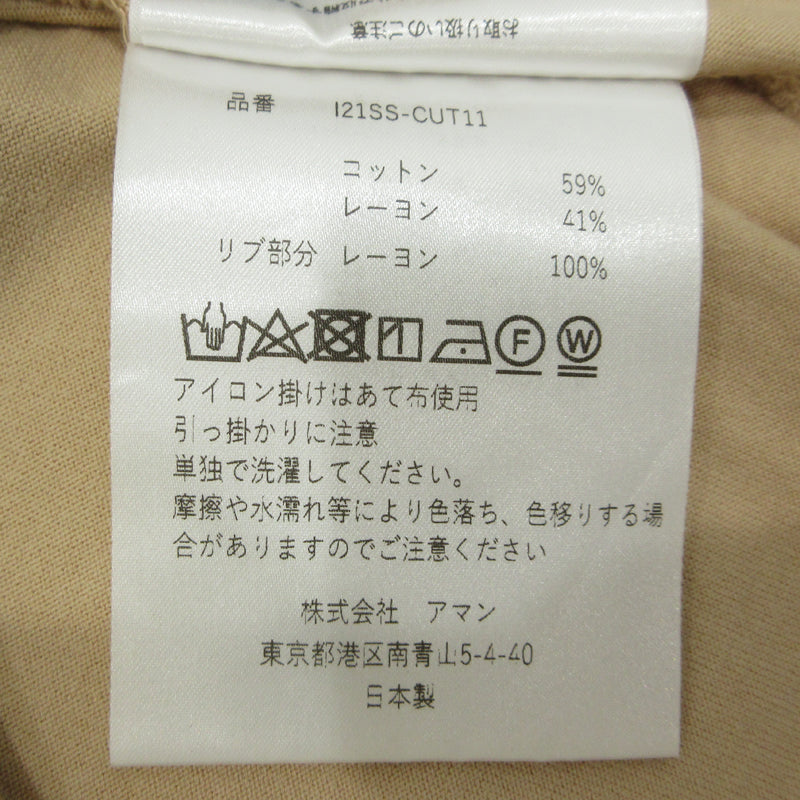 INSCRIRE｜アンスクリア 半袖Ｔシャツ 12ISS-CUT11 ベージュ サイズ：FreeSize【三重本店】