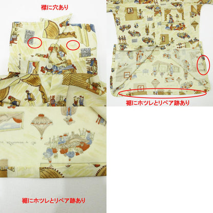Levi's | リーバイス 総柄長袖シャツ 70's カウボーイ 西部 長袖シャツ ベージュ アイボリー パステルイエロー マルチカラー サイズ：S【三重本店】