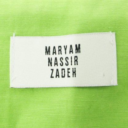 MARYAM NASSIR ZADEH | マリアムナシールザデー ショート丈シルク混半袖ジャケット コットンリネン その他アウター 3110700341 ライトグリーン【三重本店】