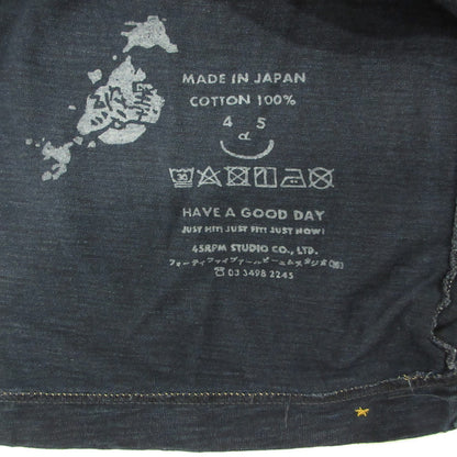 45rpm | ４５アールピーエム 45R ロゴ刺繍 半袖Ｔシャツ ネイビー サイズ：不明【三重本店】