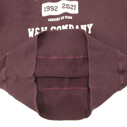 WARE HOUSE | ウェアハウス　ウエアハウス × WESTRIDE ウエストライド 30周年記念 ロゴプリント長袖 スウェット ワインレッド ボルドー パープル系 サイズ：40【三重本店】