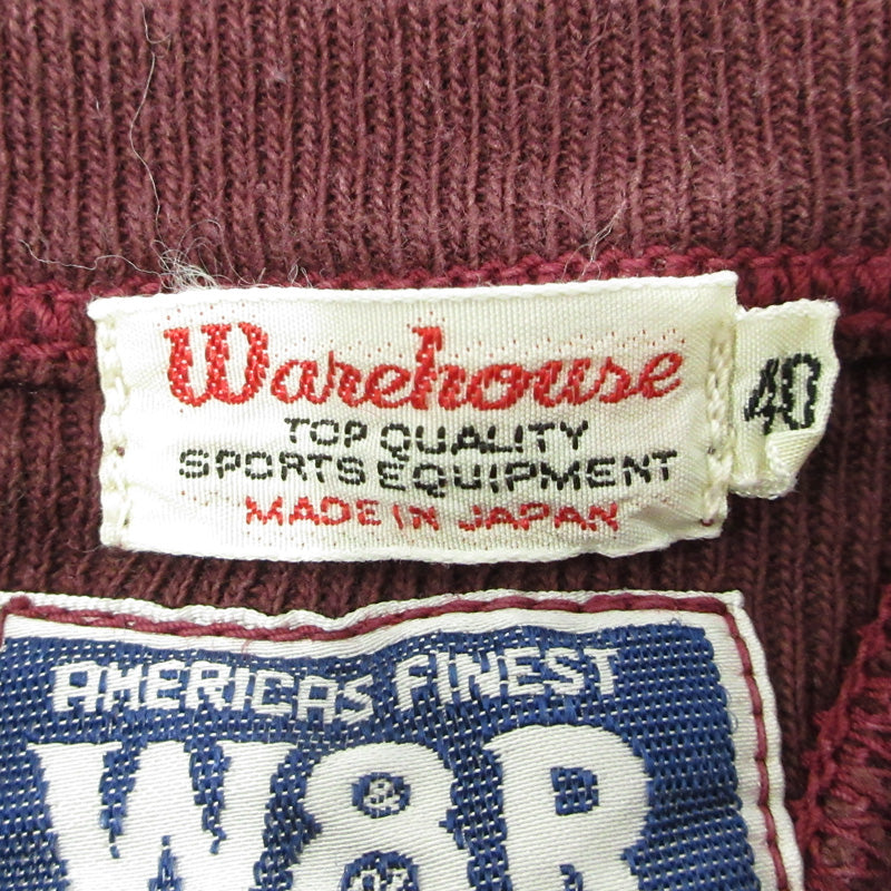 WARE HOUSE | ウェアハウス　ウエアハウス × WESTRIDE ウエストライド 30周年記念 ロゴプリント長袖 スウェット ワインレッド ボルドー パープル系 サイズ：40【三重本店】