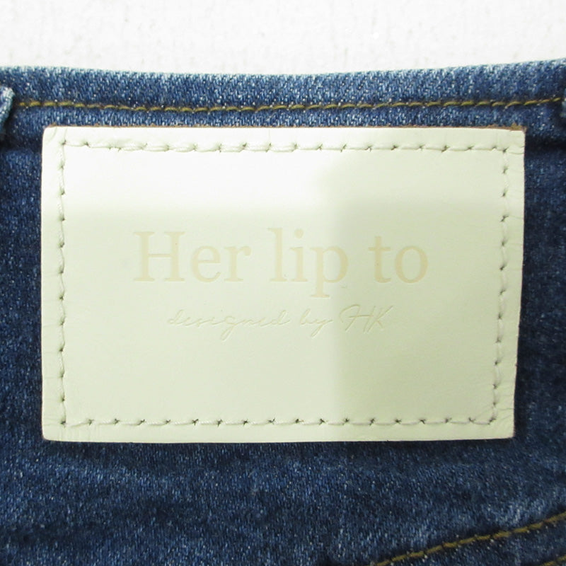 herlipto | ハーリップトゥ ジップフライ デニムパンツ 1212303013 ブルー サイズ：24【三重本店】