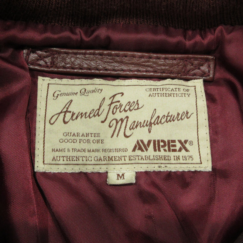 AVIREX | アヴィレックス CUSTOM LEATHER レザー 6131003 レッド サイズ：M【三重本店】