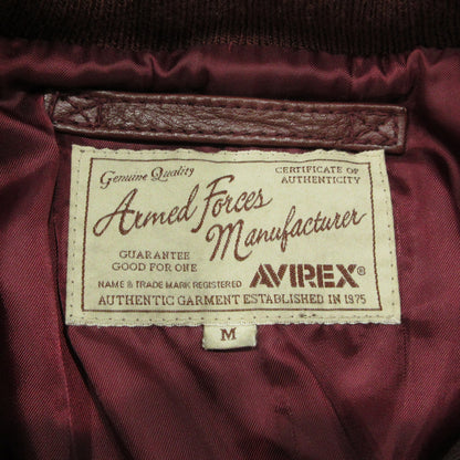 AVIREX | アヴィレックス CUSTOM LEATHER レザー 6131003 レッド サイズ：M【三重本店】
