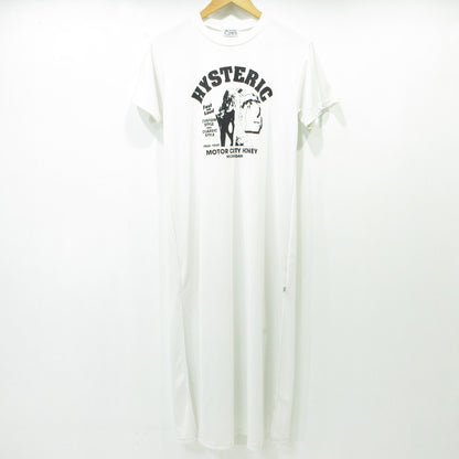 HYSTERIC GLAMOUR | ヒステリックグラマー MOTOR CITY HONEY pt ロングワンピース モーターシティハニー プリント半袖 ワンピース 01173CO01 ホワイト サイズ：FreeSize【三重本店】