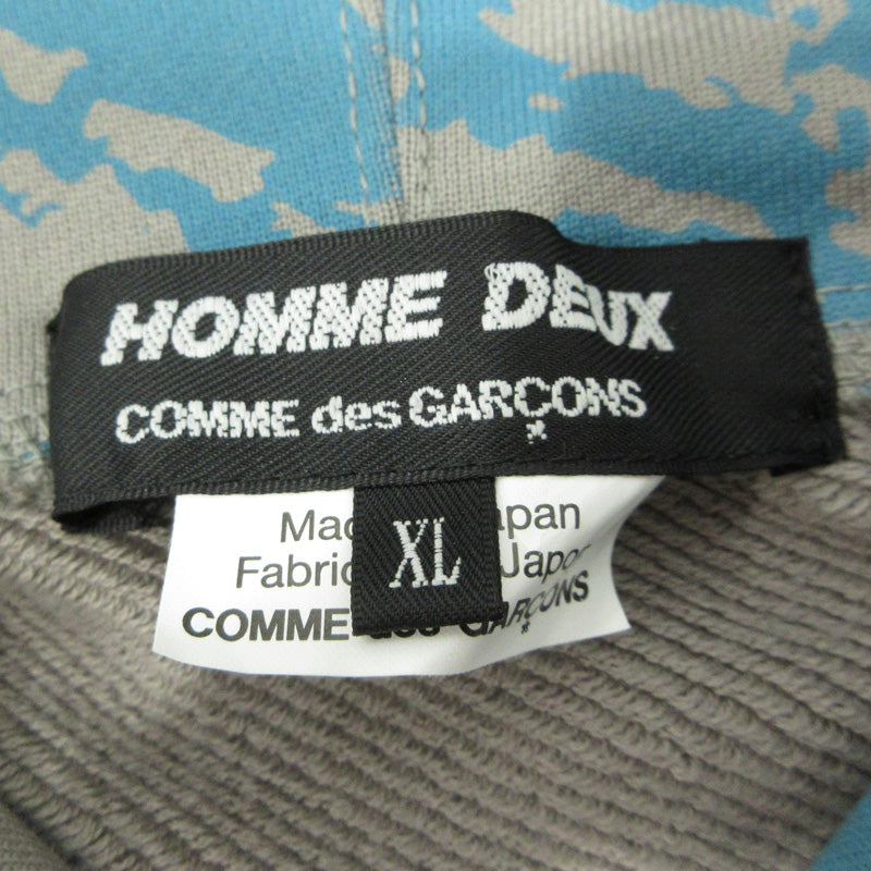 COMME des GARCONS | コムデギャルソン HOMME DEUX オムドゥ マルチポケット 総柄長袖 パーカー DN-T001 グレー サイズ：XL【三重本店】