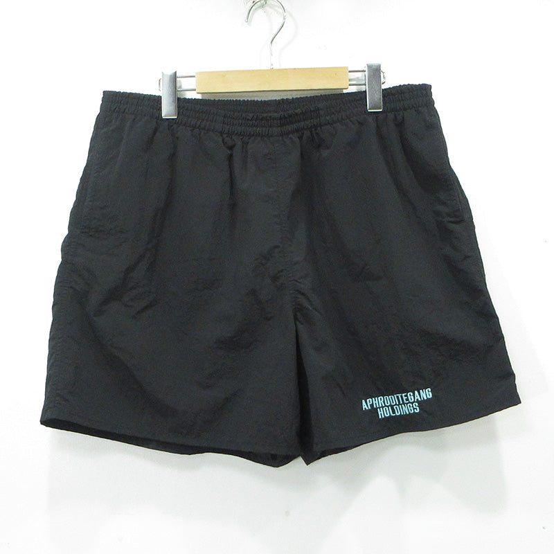 BUDSPOOL | バッズプール ロゴ刺繍ナイロンショートパンツ ショートパンツ ブラック サイズ：XL【三重本店】