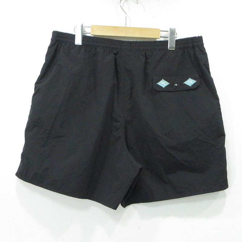 BUDSPOOL | バッズプール ロゴ刺繍ナイロンショートパンツ ショートパンツ ブラック サイズ：XL【三重本店】