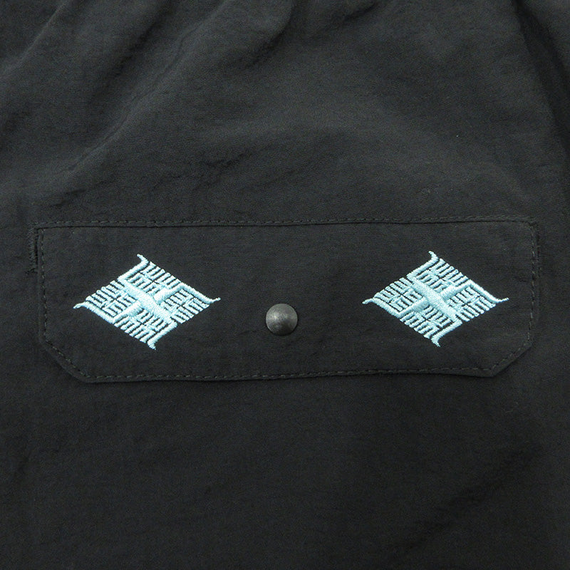 BUDSPOOL | バッズプール ロゴ刺繍ナイロンショートパンツ ショートパンツ ブラック サイズ：XL【三重本店】