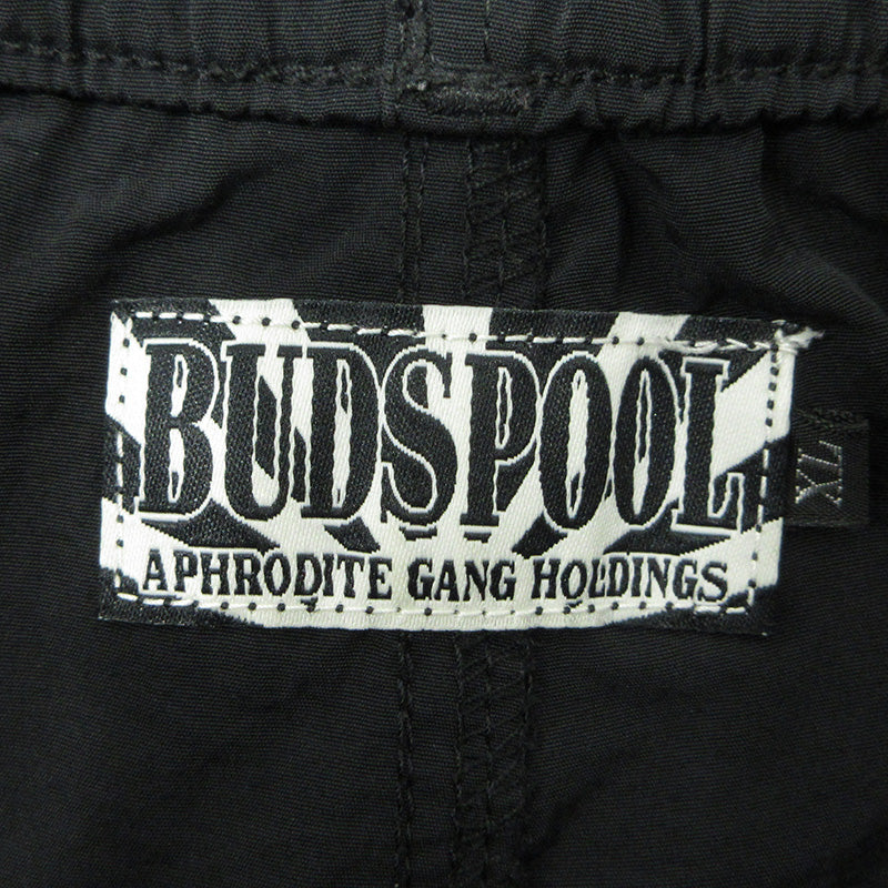 BUDSPOOL | バッズプール ロゴ刺繍ナイロンショートパンツ ショートパンツ ブラック サイズ：XL【三重本店】