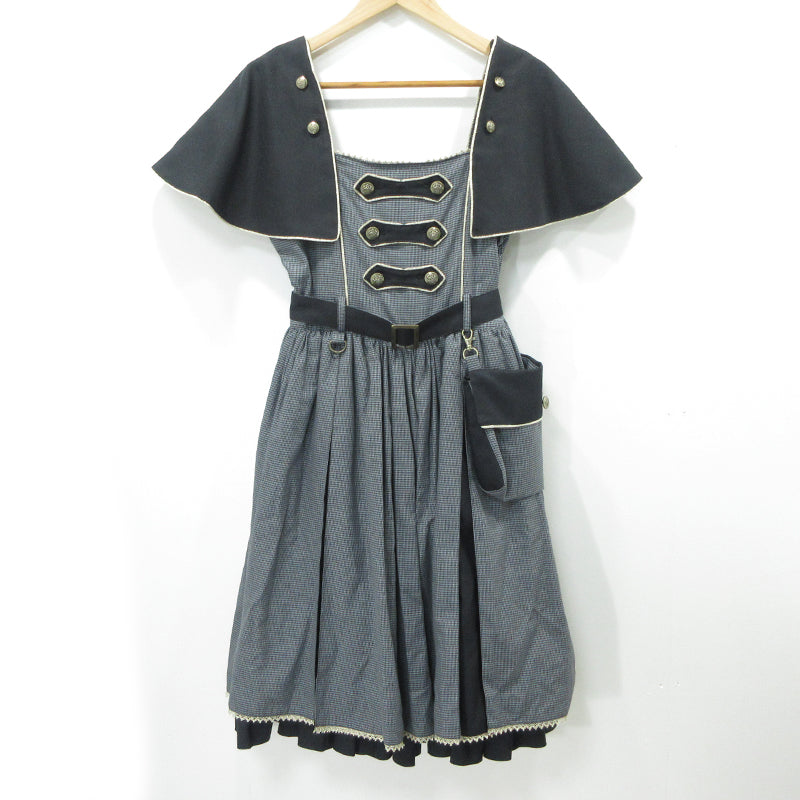 Metamorphose | メタモルフォーゼ 乙女探偵ポケット付きジャンパースカート ワンピース グレー サイズ：1【三重本店】