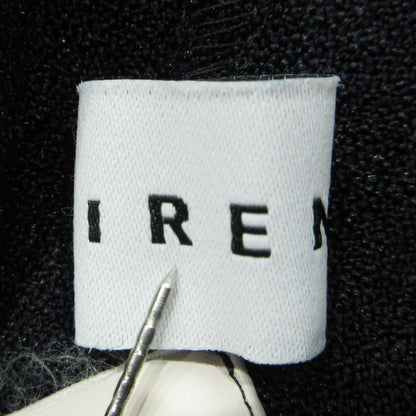 IRENE | アイレネ アシンメトリープリーツ長袖ワンピース スリットスカート ラップスカート ワンピース 19A85008 ネイビー ブラック系 サイズ：36【三重本店】