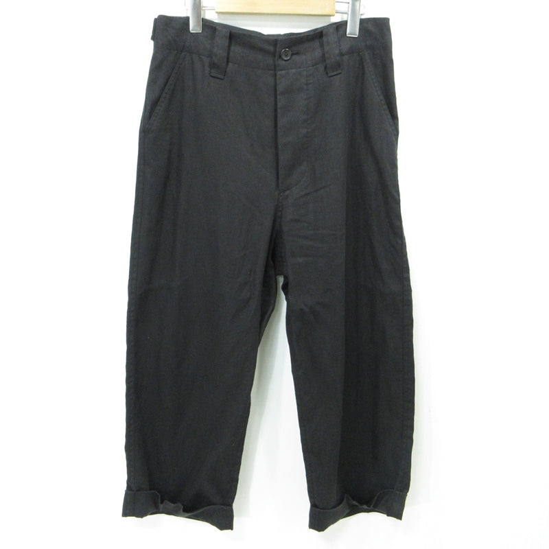 MHL | エムエイチエル リネン パンツ 579-3140015 ブラック サイズ：M【三重本店】