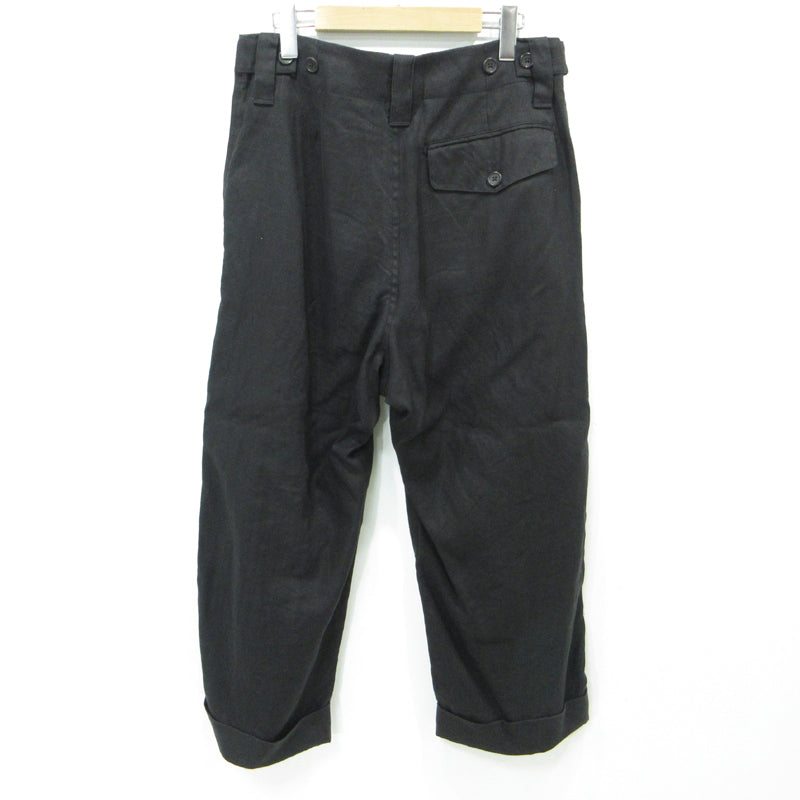MHL | エムエイチエル リネン パンツ 579-3140015 ブラック サイズ：M【三重本店】