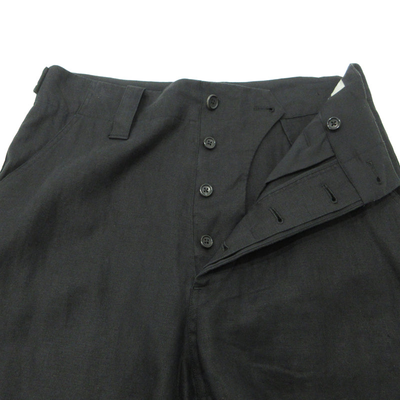 MHL | エムエイチエル リネン パンツ 579-3140015 ブラック サイズ：M【三重本店】