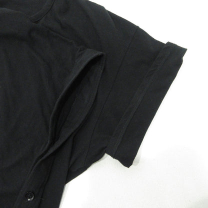 Yohji Yamamoto +NOIR | ヨウジヤマモト プリュス ノアール サイドボタンアシンメトリー半袖Tシャツ カットソー ND-T32-097 ブラック サイズ：2【三重本店】