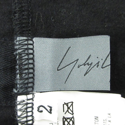 Yohji Yamamoto +NOIR | ヨウジヤマモト プリュス ノアール サイドボタンアシンメトリー半袖Tシャツ カットソー ND-T32-097 ブラック サイズ：2【三重本店】